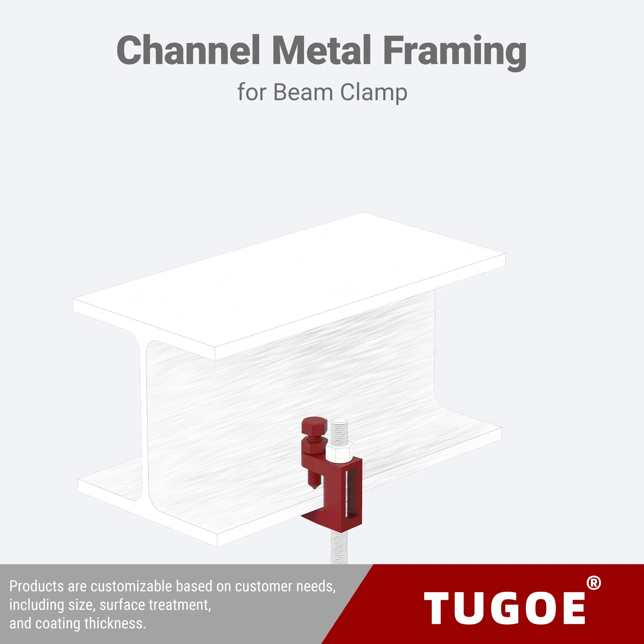 Top Beam Connection Clamp with Tiger Mouth Design for Steel Beams