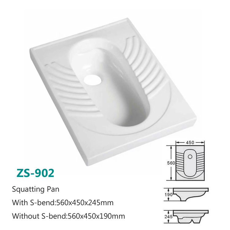 Squatting Pan Toilet Ceramic Washdown Squatting Pan Toilet Wc Bathroom Sanitary Ware Easy Clean Squatting Pan