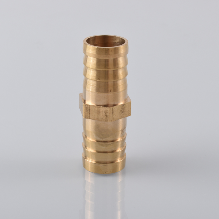 Maf/USA Double Barb Fittings Brass 2 Way Pipe Connector Union