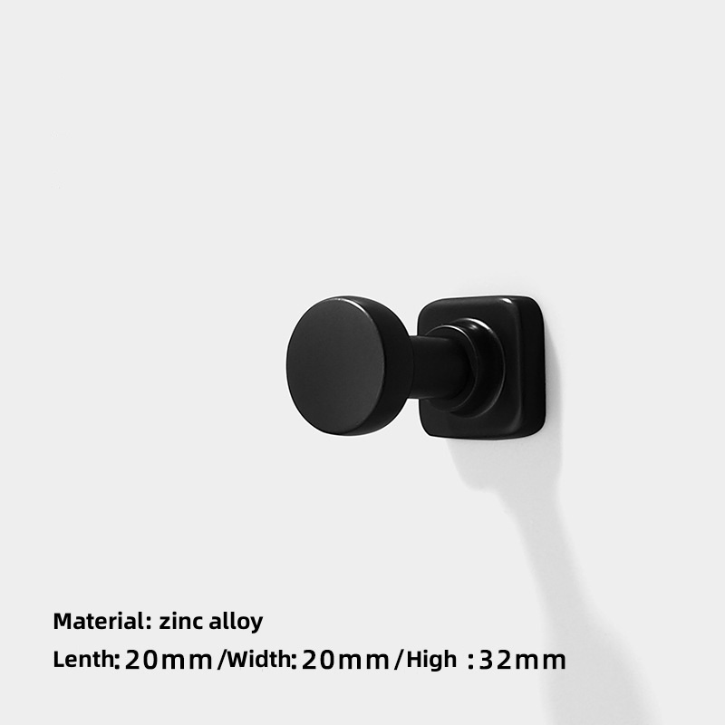 Modern Black Single Row Coat Hooks