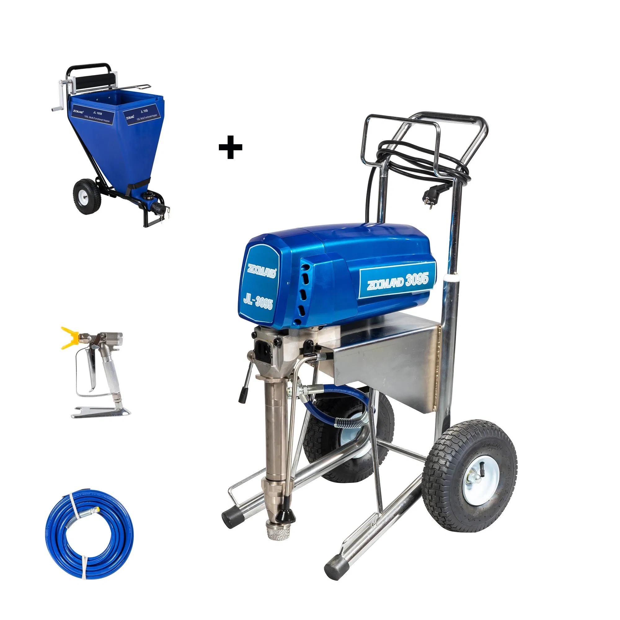 Big Flow Powerful Airless Sprayers with 105L Hopper for Contractor Painting