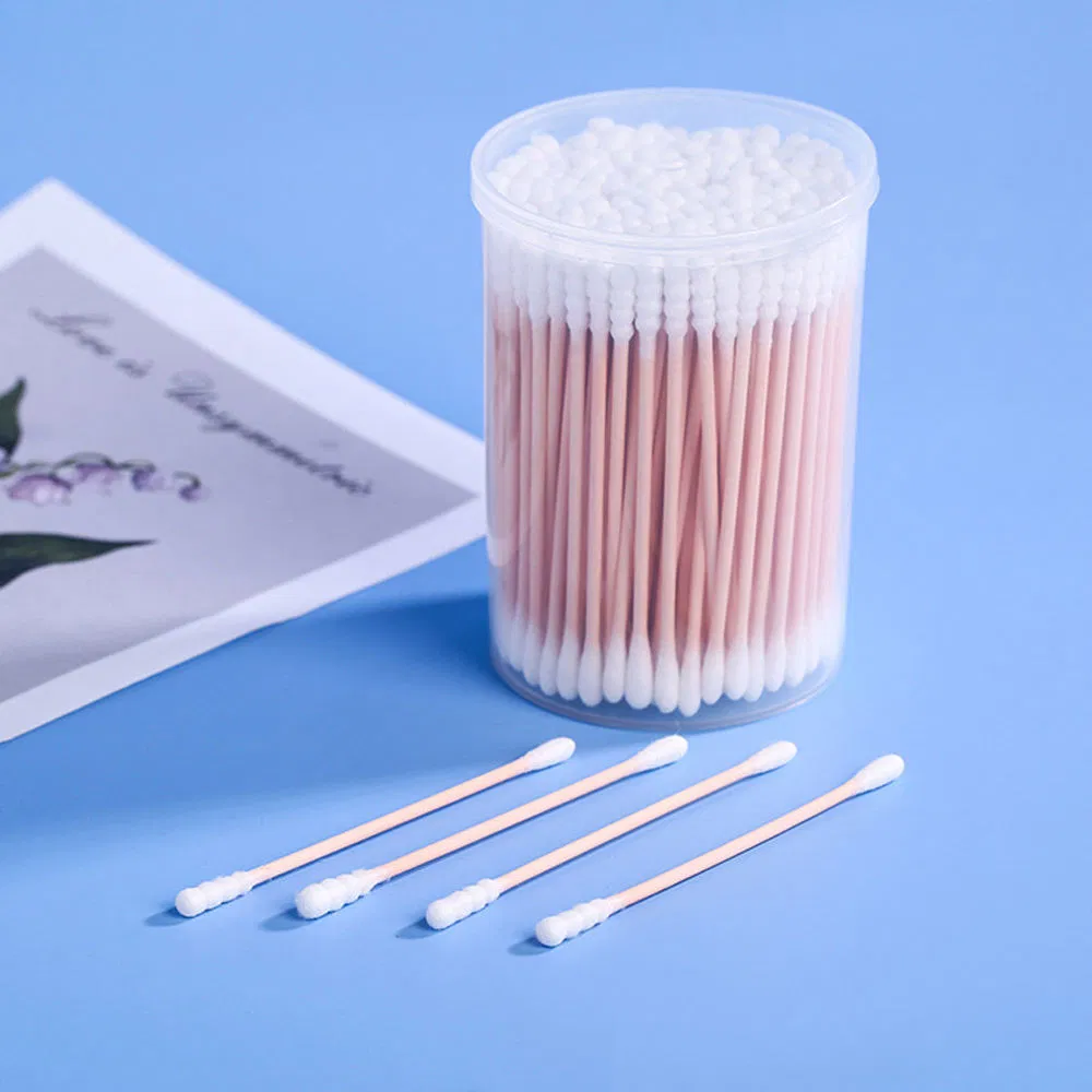 200 Pieces of Special Cylindrical Cotton Swabs with Thin Paper Sticks and Double Heads.