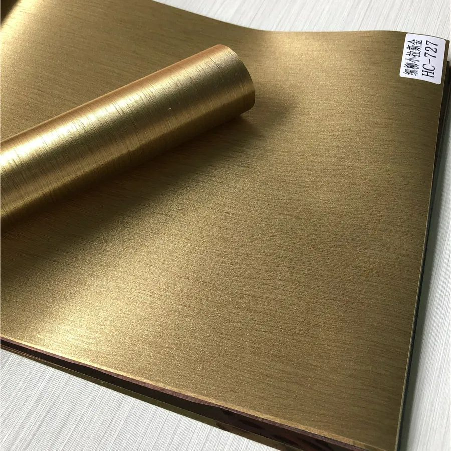 Matte Metallic Paper Metal Color Decorative PVC Film for Door Edge Banding