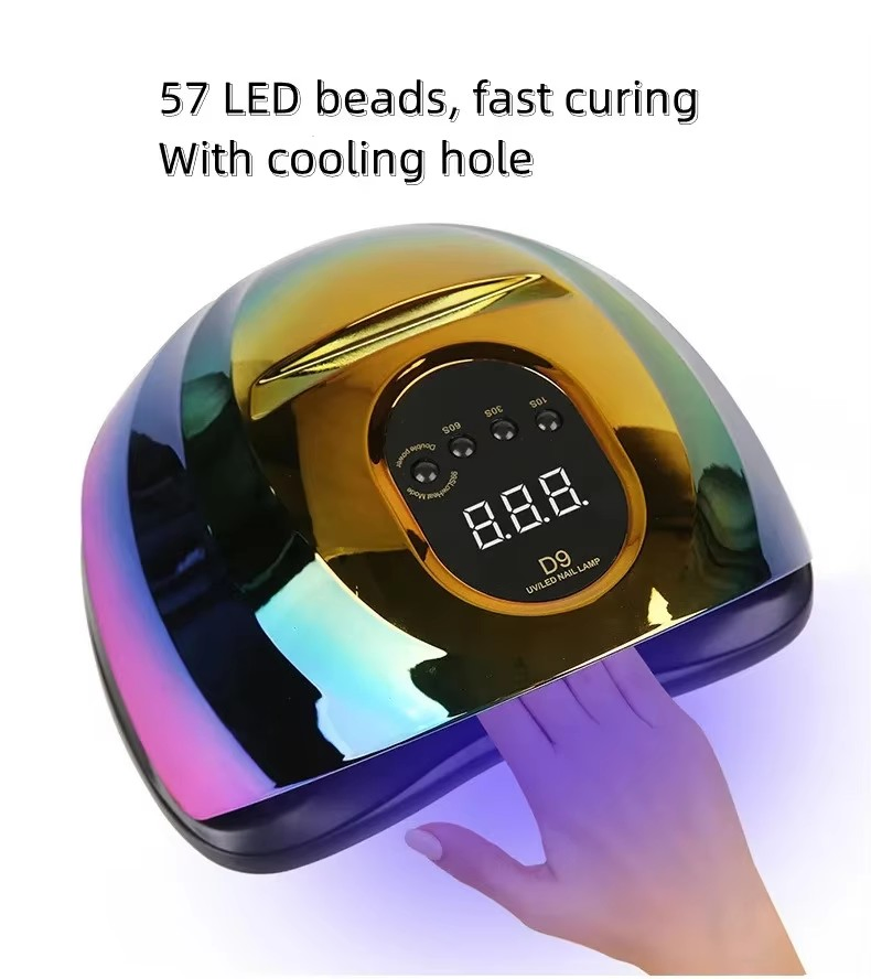 150W D9 Colorful UV LED Nail Lamp 57 LEDs Nail Polish Manicure