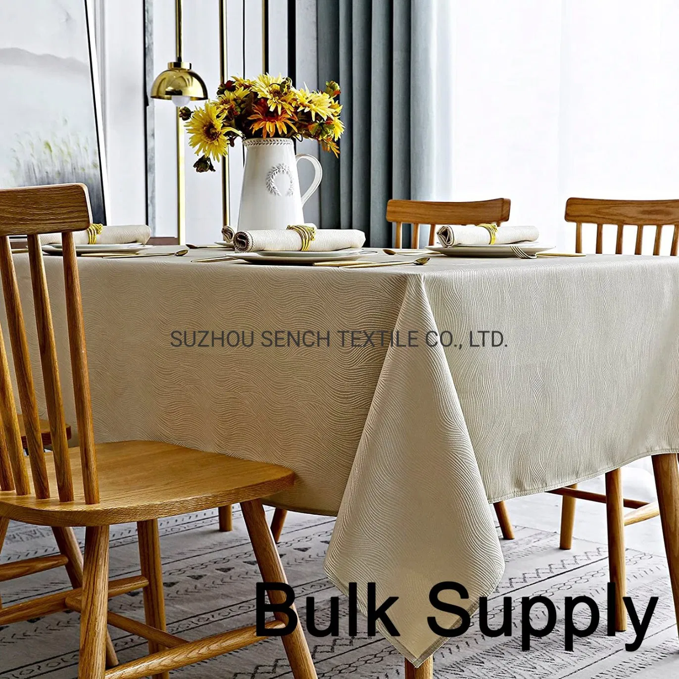 Jacquard Rectangle Tablecloth, Waterproof Tablecloth, Spillproof Tablecover Wrinkle Resistant Heavy Weight Soft Damask Tablecloth, Long Term Steady Supply