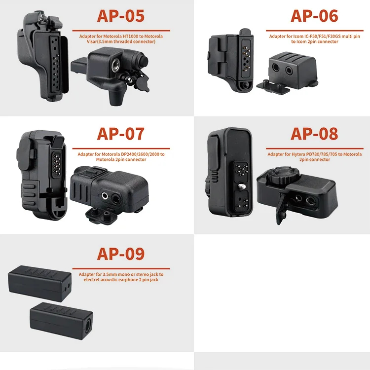 Audio Adapter for Moto Rola Gp328 to Moto Rola 2pin Connector Adapter
