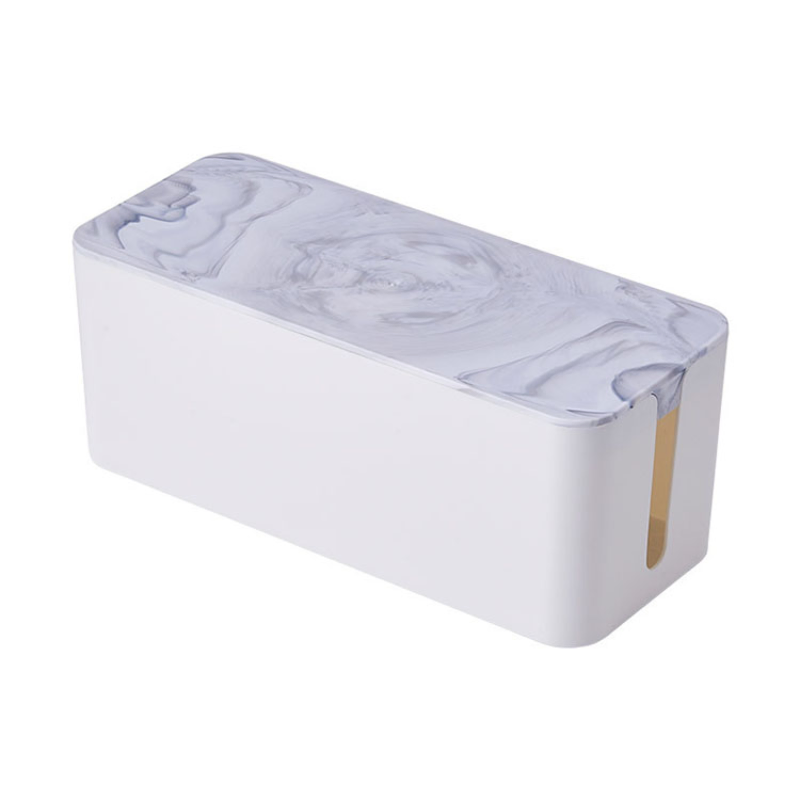 Wholesale Hot Sale Cable Organizer Management Bamboo Lid Plastic Storage Bins & Boxes