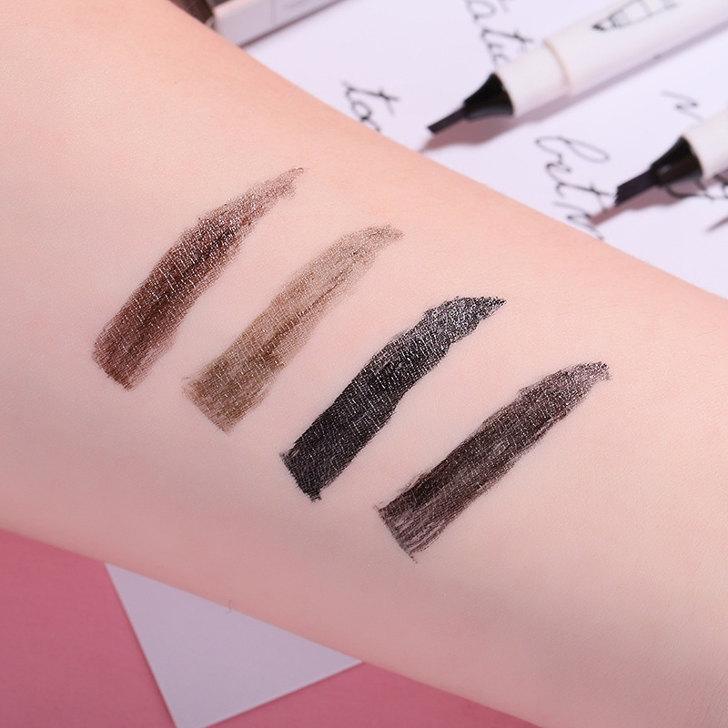 Ep02 Thrush Artifact 4 Fork Eyebrow Pencil Fine Line Waterproof Easy to Color Durable Eyebrow Modification Liquid Fast Hand Cross-Border Explosive Manufacturer