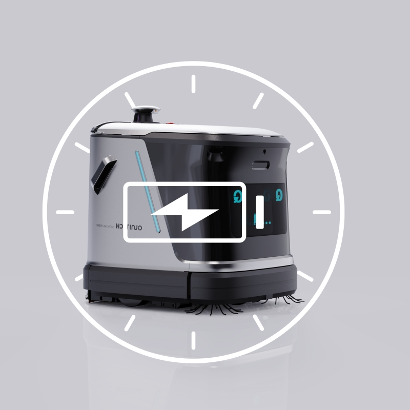 Interior Commercial Cleaning Robot with Function of Mopping, Vacuuming and Dust Mopping