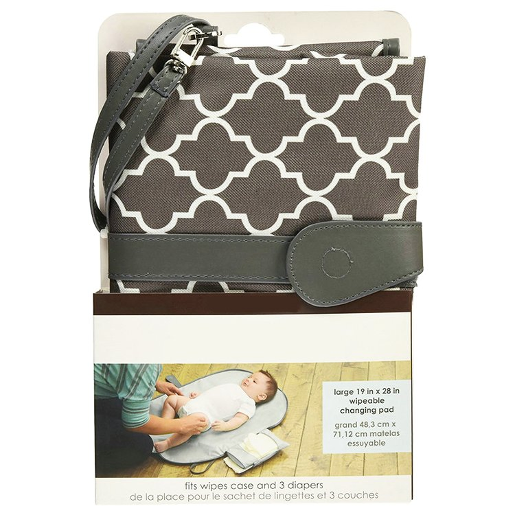 Custom Waterproof Absorbent Baby Diaper Changing Mat with Stroller Strap