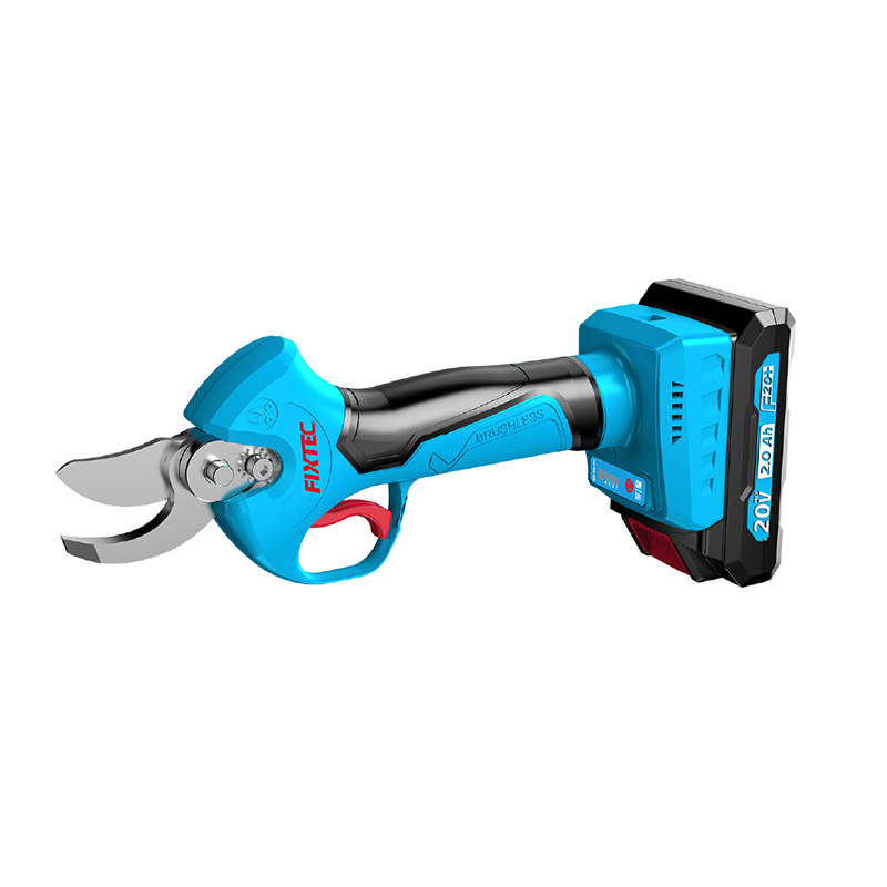Fixtec 20V Cordless Electric Pruner Brushless Electric Pruning Shears Tree Pruner Branch Cutter with Sk5 Blade for Gardening Treetrimming
