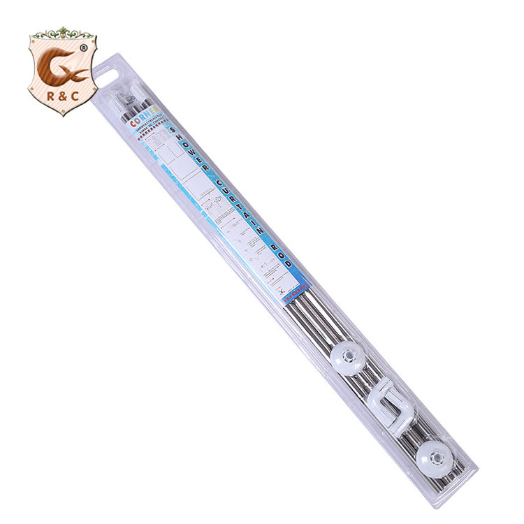 Manufacture High Quality White No Drill Adjustable Shower Curtain Rod for Bathroom