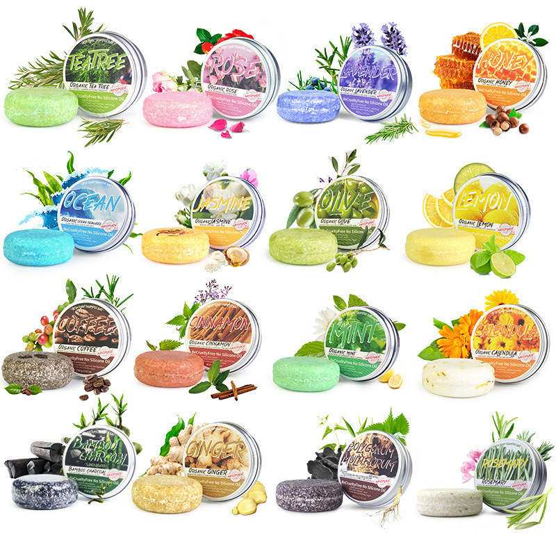 Custom Wholesale 60g Vegan Hair Care Herbal Handmade Solid Shampoo Soap Organic Shampoo Bar Soap