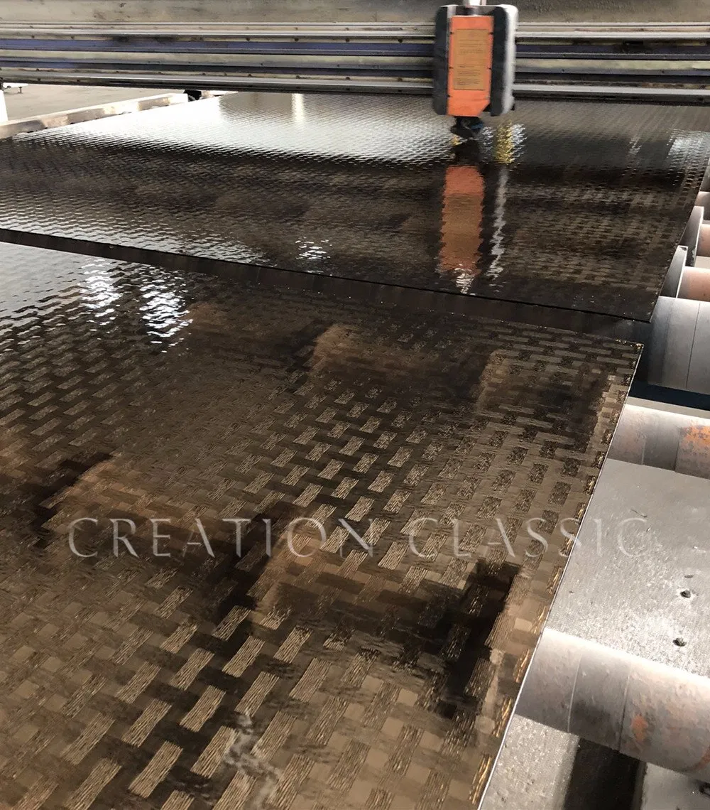 Clear Nashiji Wired Glass Patterned Glass for Decorative