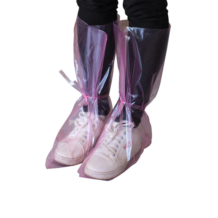 Disposable High Overboots with Binding Pig Farm Foot Cover Plastic Overboots