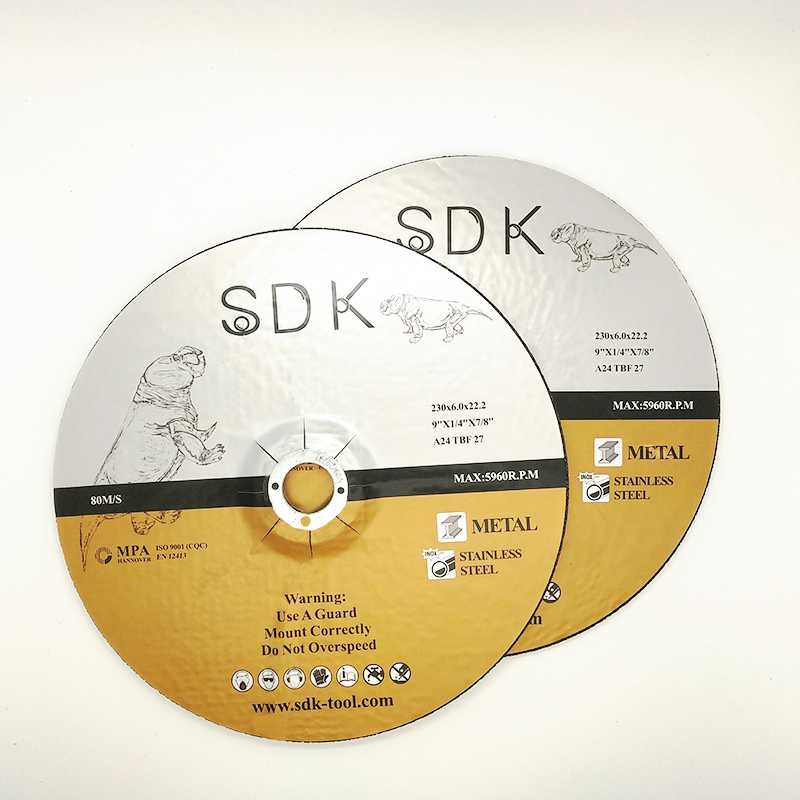 9inch 230*6.0*22.2 Depressed Center Abrasives Grinding Wheel for Metal