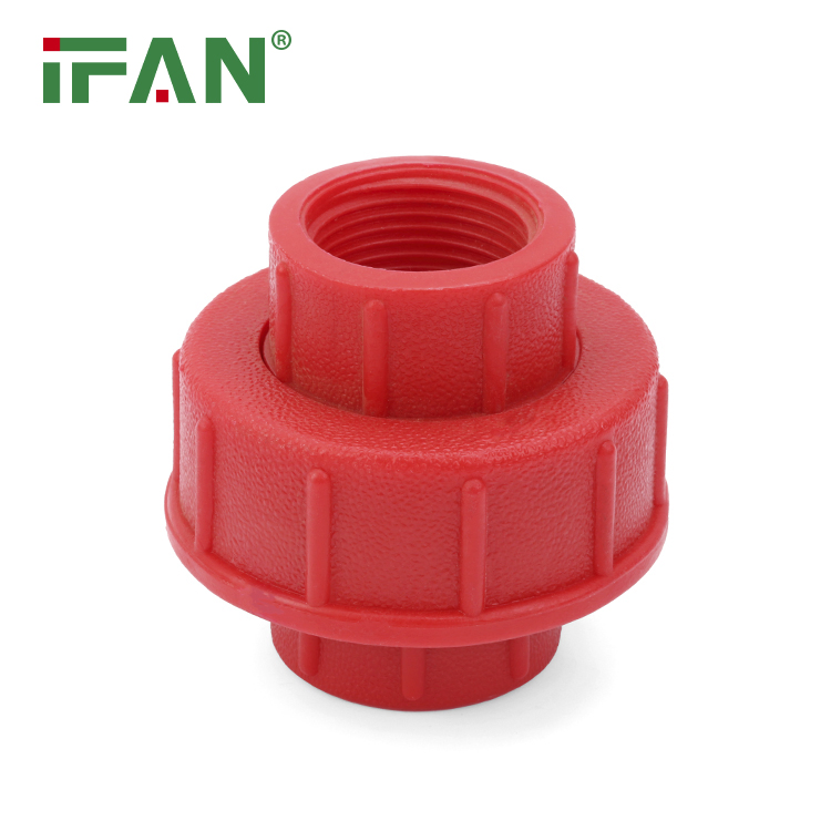 Ifan Free Sample Pph Pipes Fitting Red Color Pph Union 1/2"-1" Pph Fitting