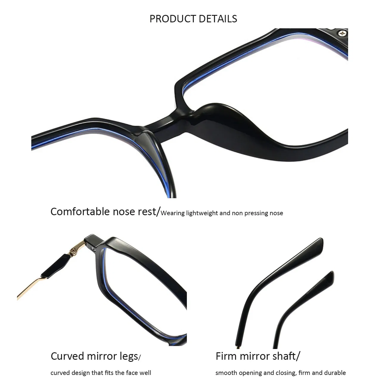 High-End New Trendy Elderly Flat Light Frame Computer Eyewear Anti Blue Light Eyeglasses Fashion Men Women Reading Glasses