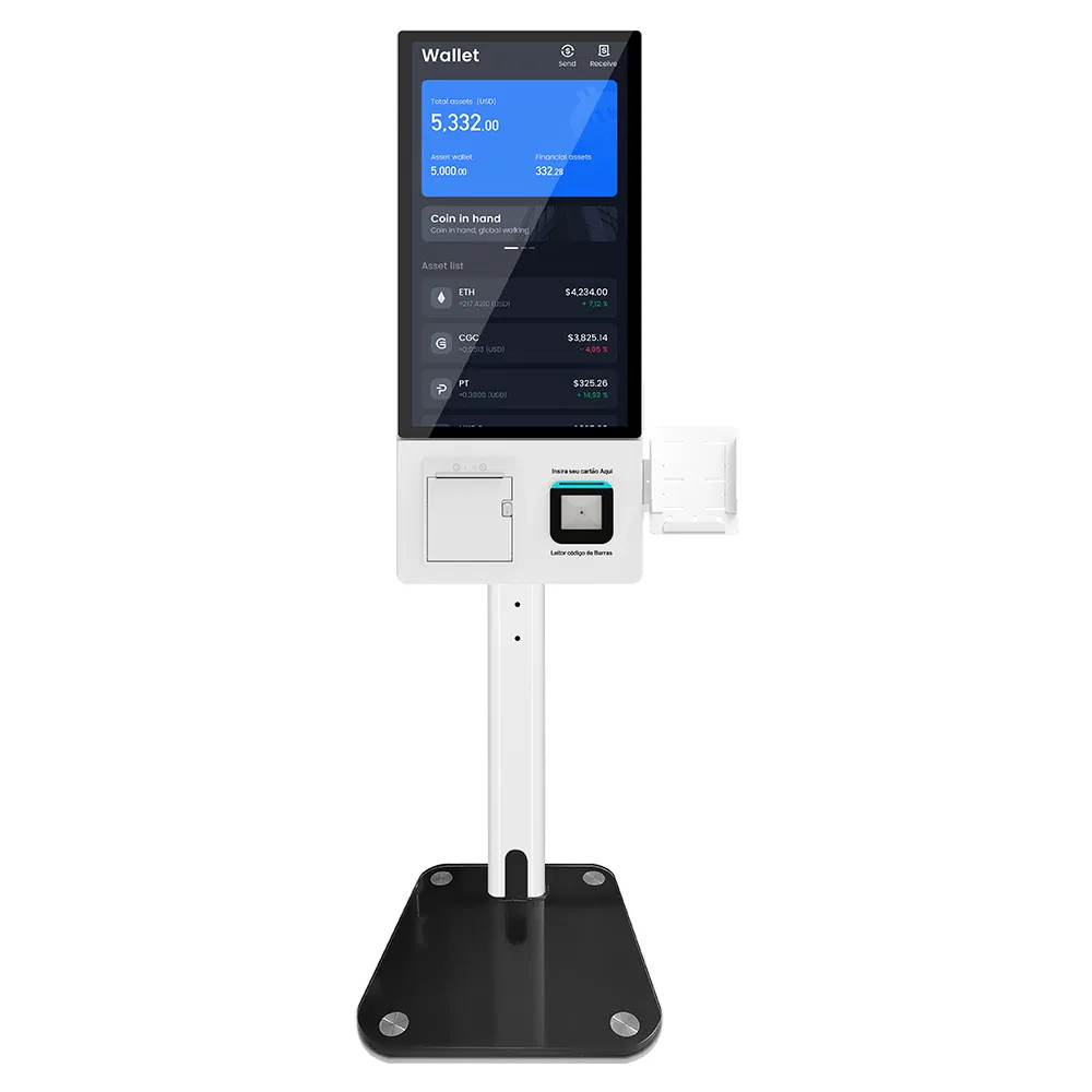 Selfordering Payment Kiosk Interactive Self Service Android POS Printer Kiosk Android