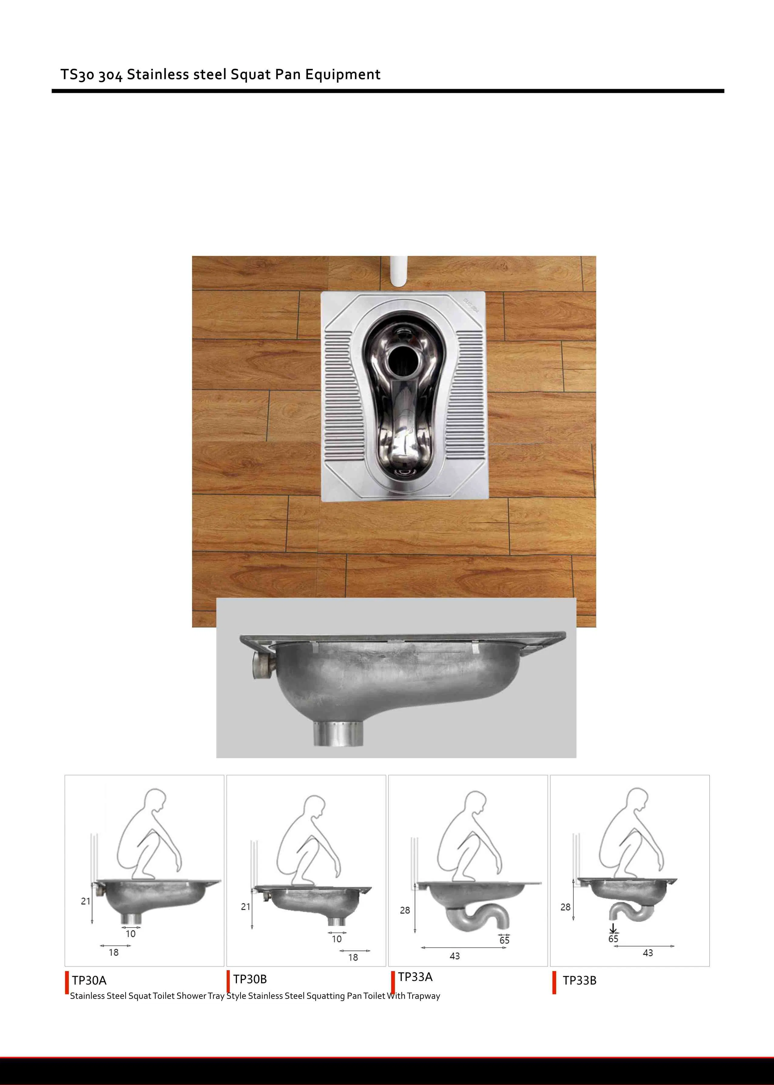 Durable Stainless Steel Floor Mount Squat Pan Commercial Public Toilet Fixture Wholesale Bulk Order
