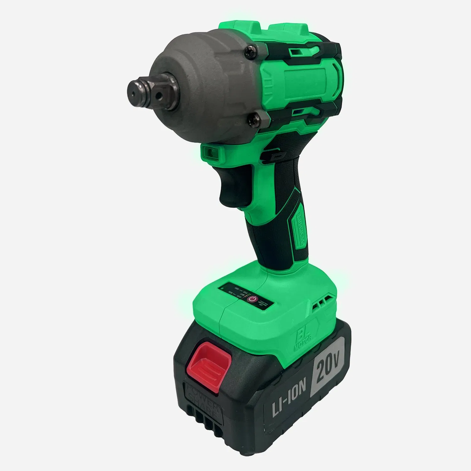 Durable Green 20V Brushless Electric Wrench with High Torque Performance