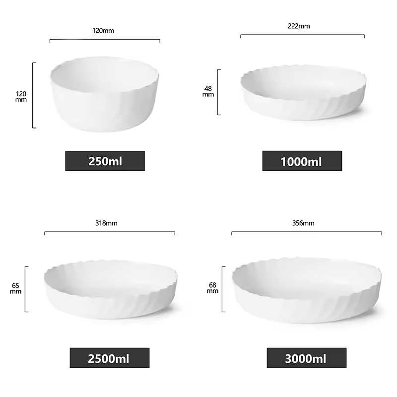 Home Use Opal Glassware Oven Dish Set for Baking Lovers