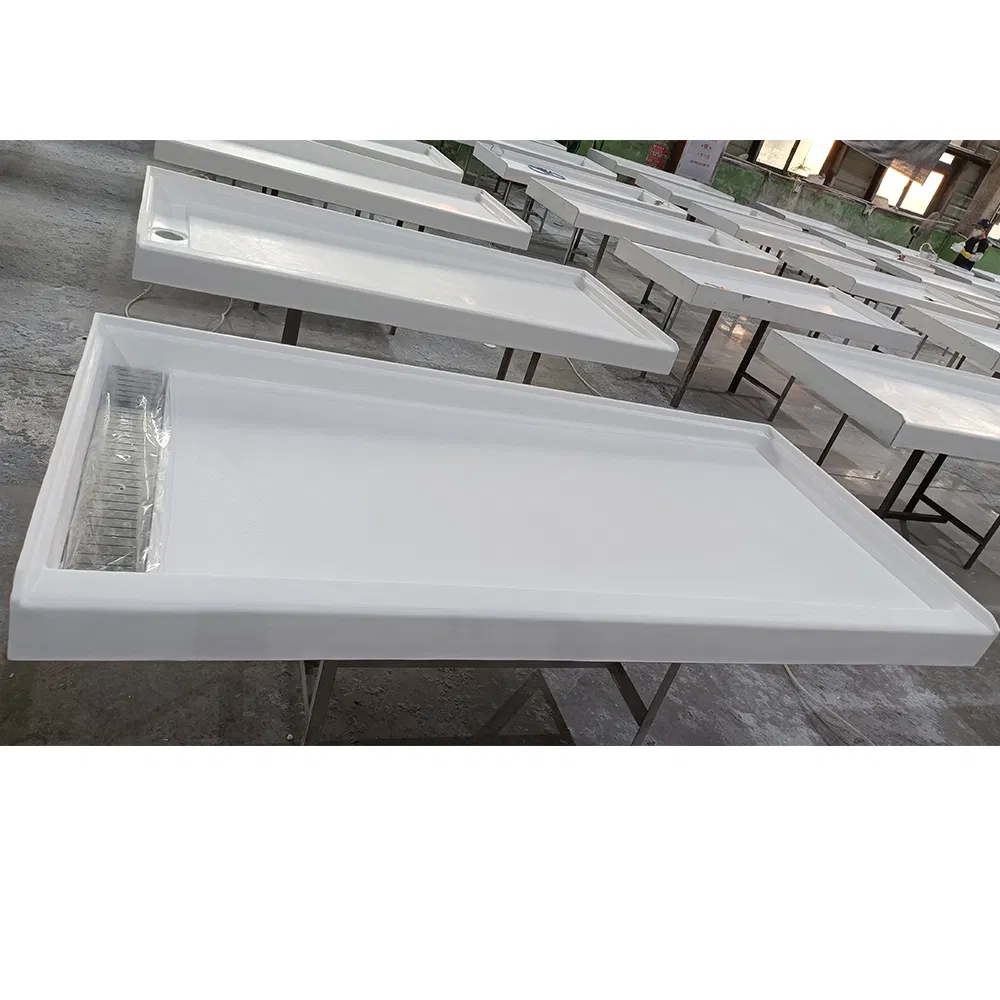 Factory Prices Good Quality Bathroom Sanitary Cultured Marble Shower Pans