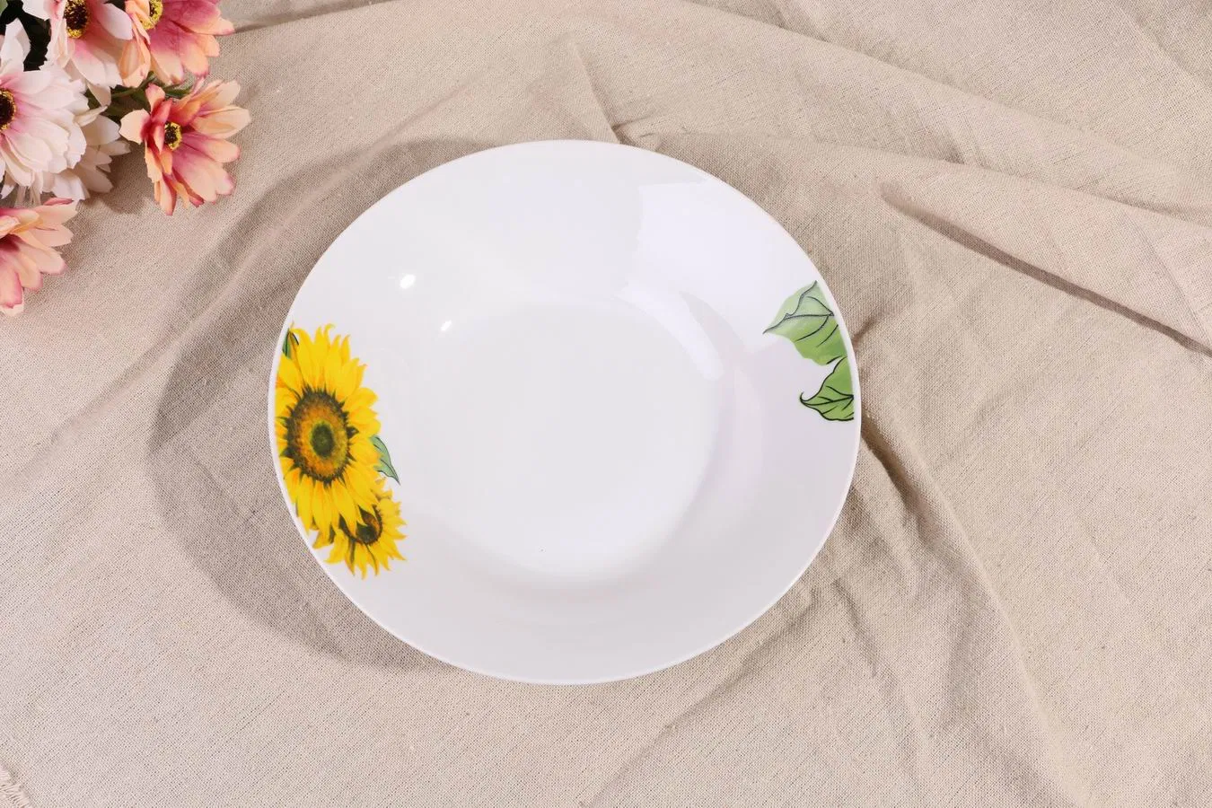 8"Soup Plate Bowl with Cheap Decals Porcelainware Ceramics Tableware