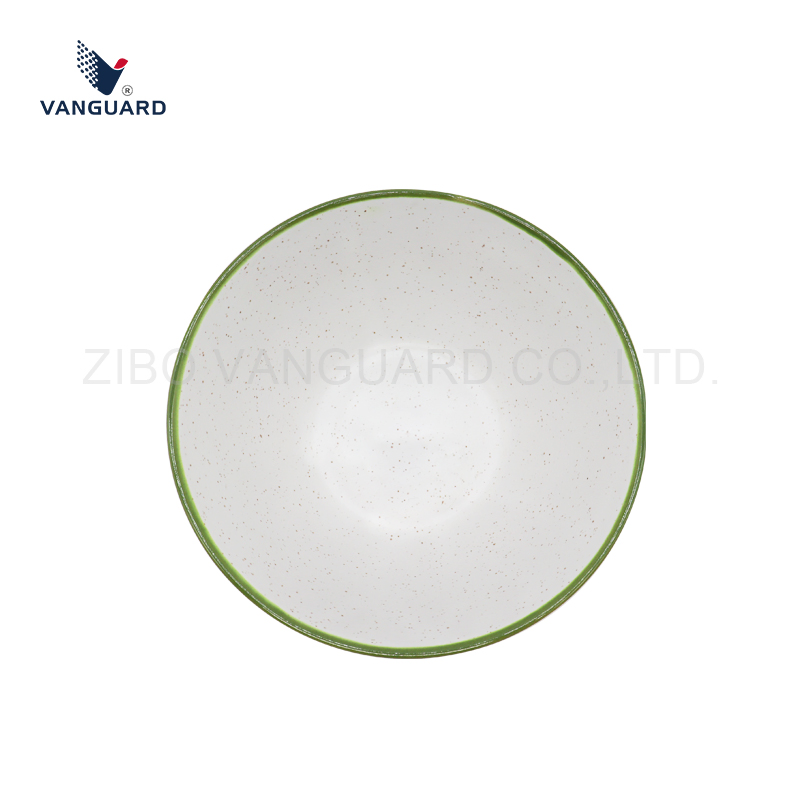 Japanese Style Noodle Bowl Custom Green Glazed Large Ceramic Bowl