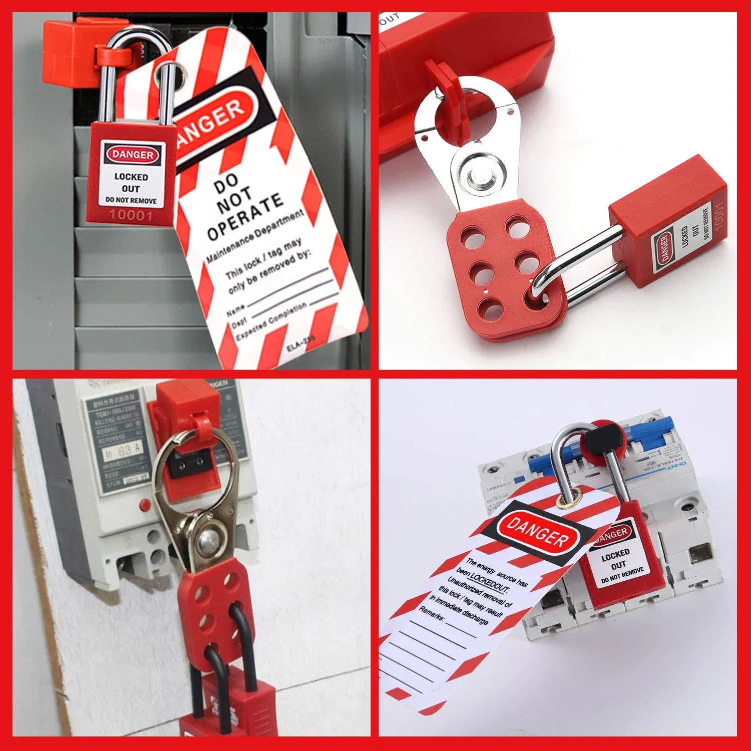 Osha 38mm Steel Shackle Safety Padlock Lockout for Industrial Equipment