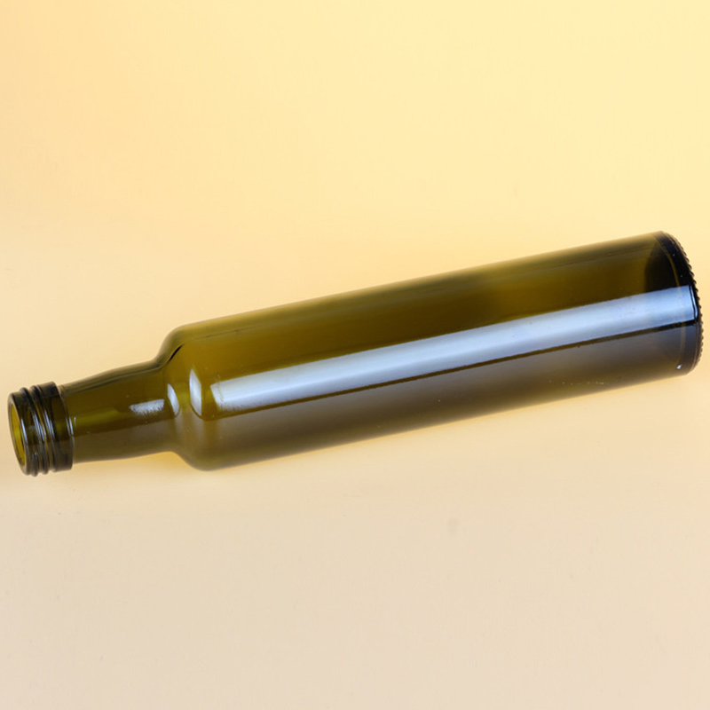 Kitchen Used 500ml Marasca Glass Bottle Olive Oil Bottle Glass with Aluminum Screw Cap and Shrink Wrap