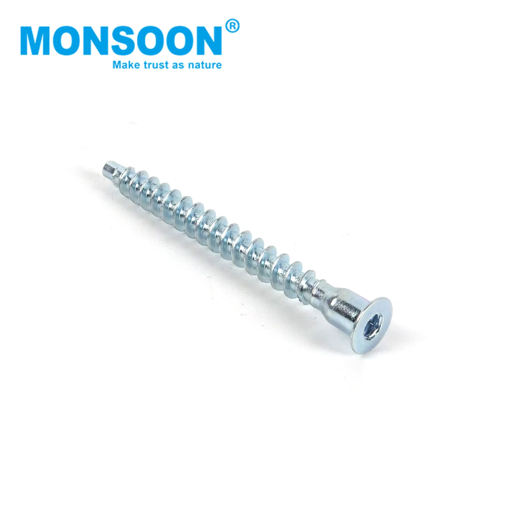 Furniture Kitchen Different Size Cabinet Door Flat Head Fastener Zinc Plated Hex Socket Nickel Plated Wood Confirmat Screw