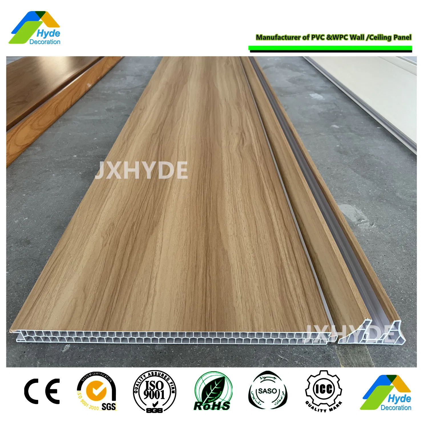 400X26X2900mm Interior PVC Hollow Planking Plastic Wall Partition Panel for Room Decoration