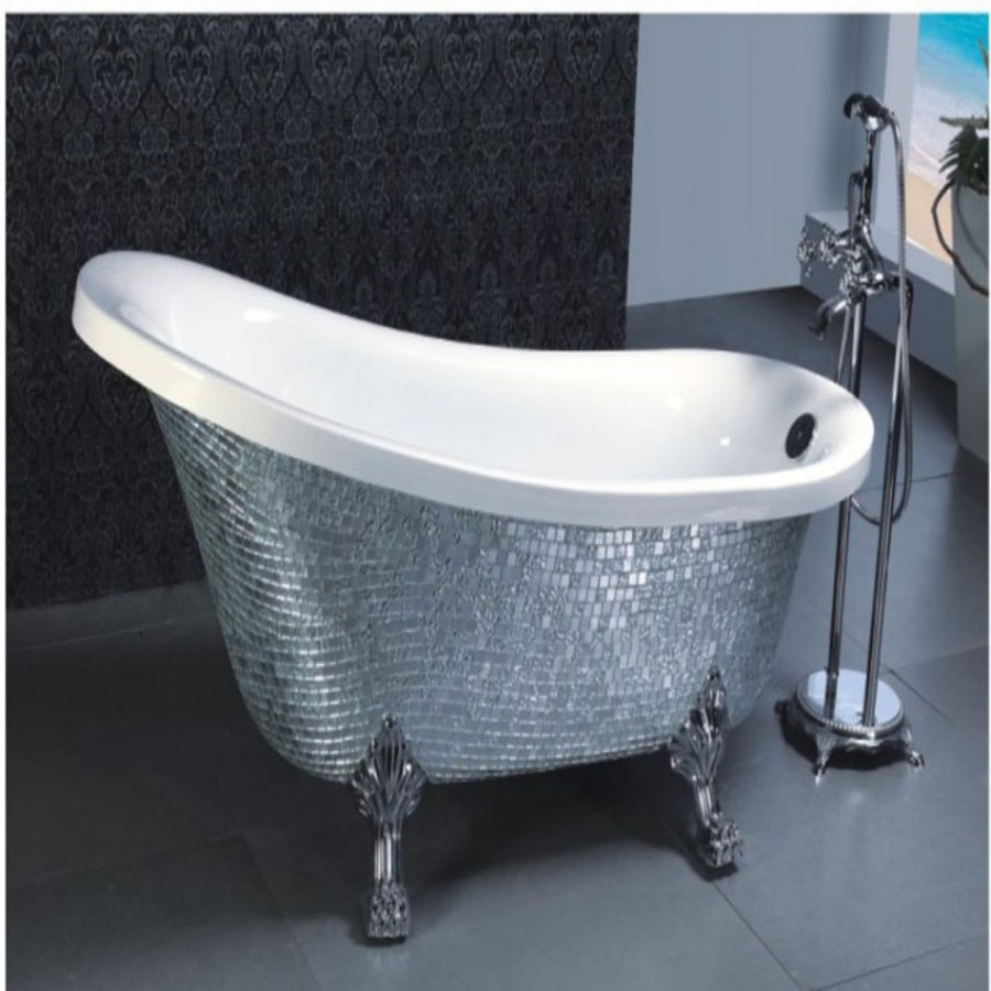 Easy to Clean Solid Surface Fast Draining Acrylic Bath Tub