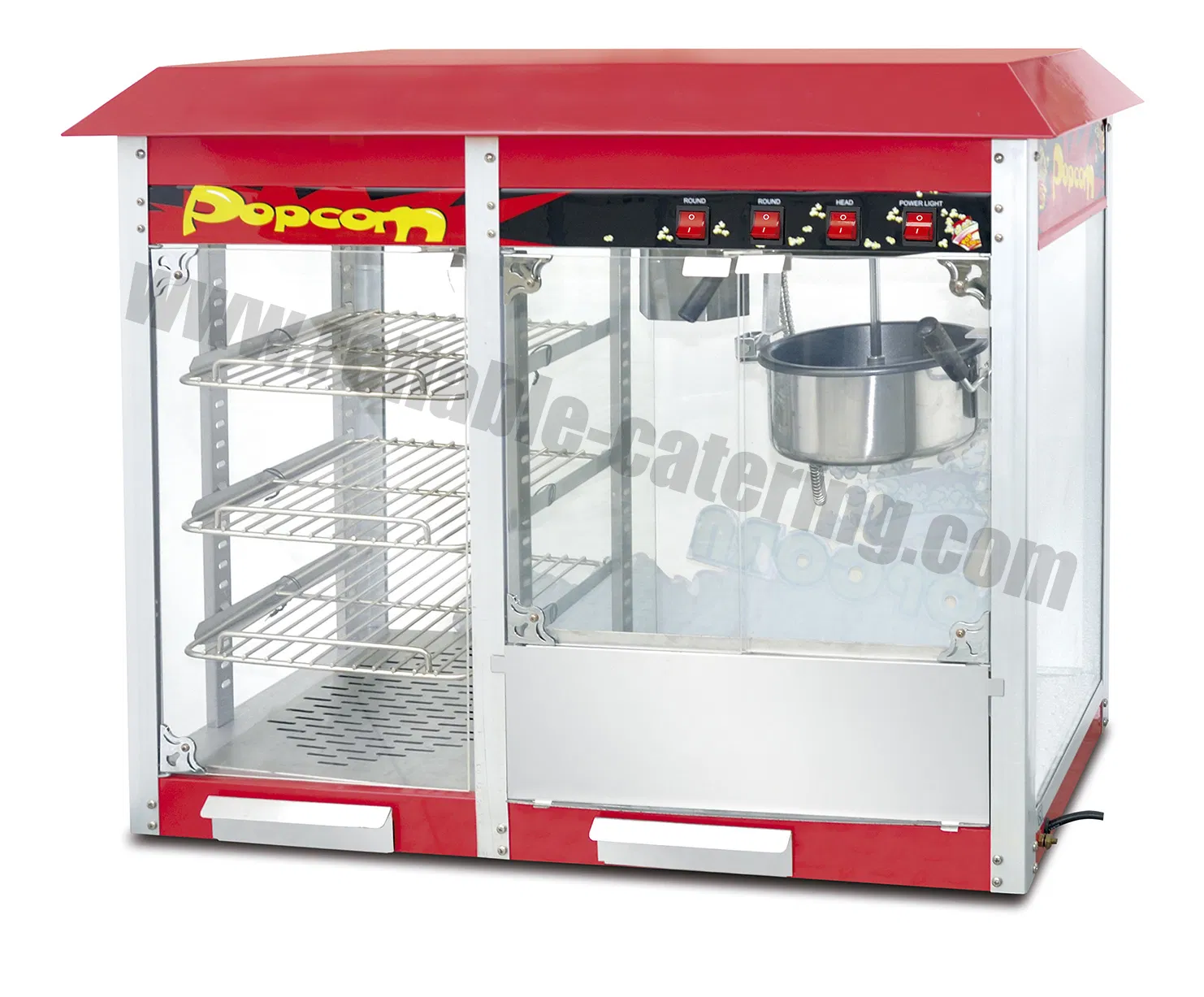 Professional Caramel Popcorn Production Machine Stainless Steel Hopper Production Vertical Automatic Ball 8 16 32 Oz Design for Factories/Amusement Parks