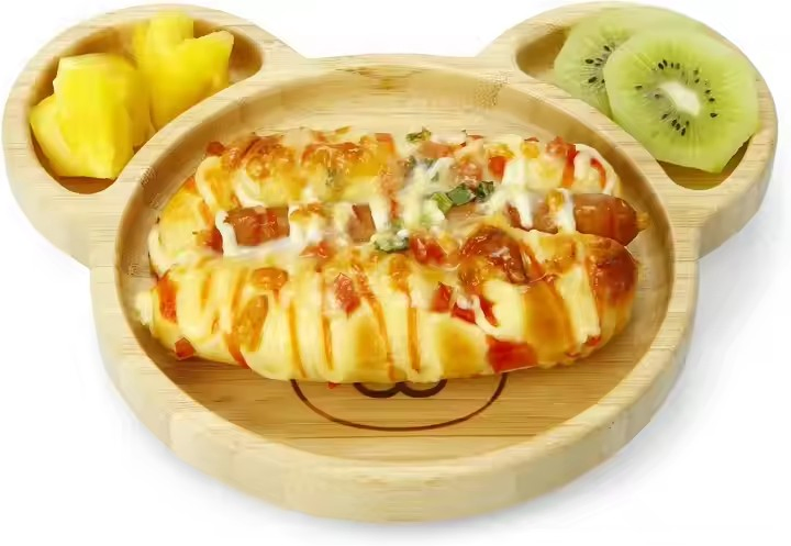Healthy Eco-Friendly Bamboo Plate for Kids