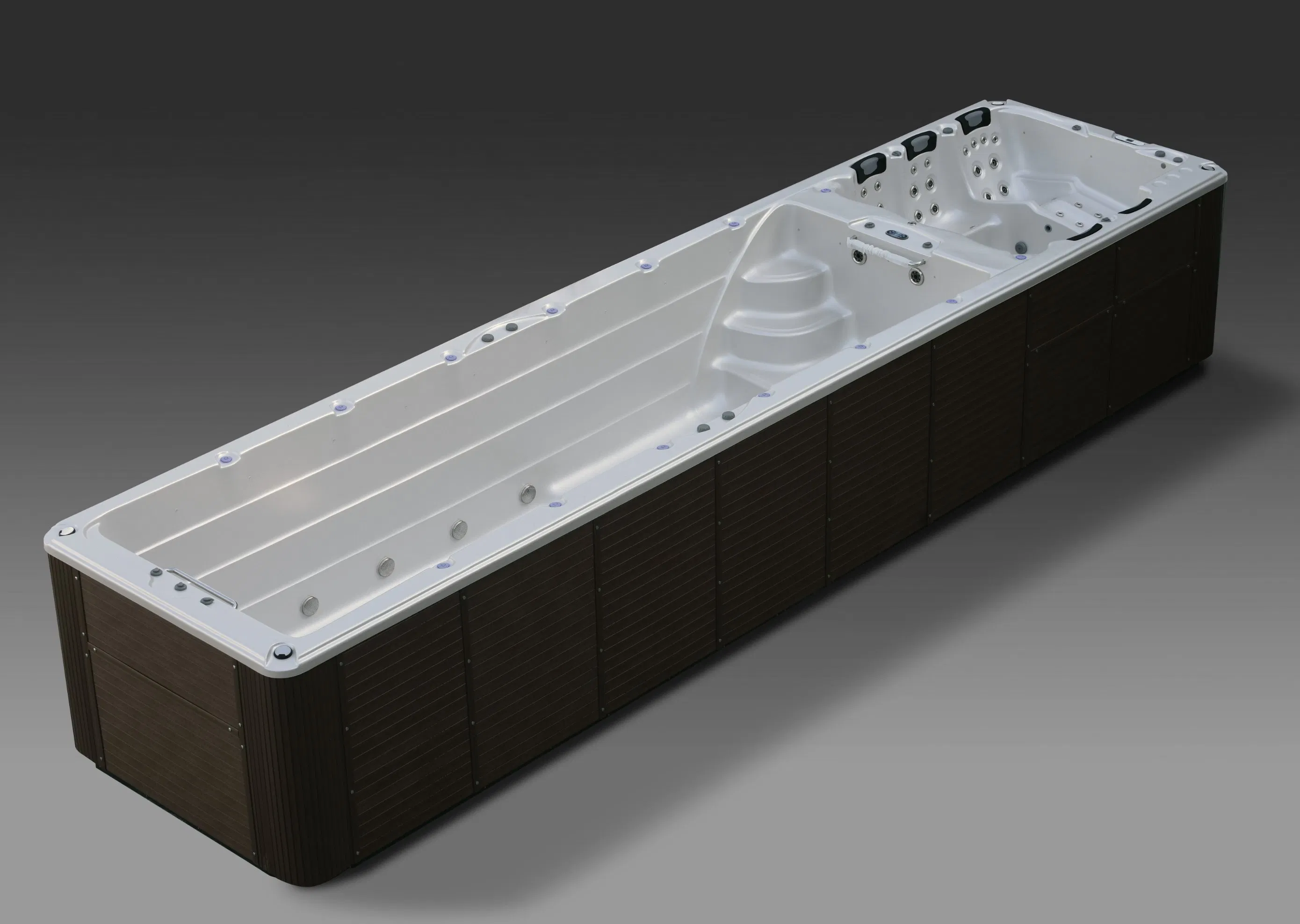 Наземный акриловый бассейн с гидромассажем