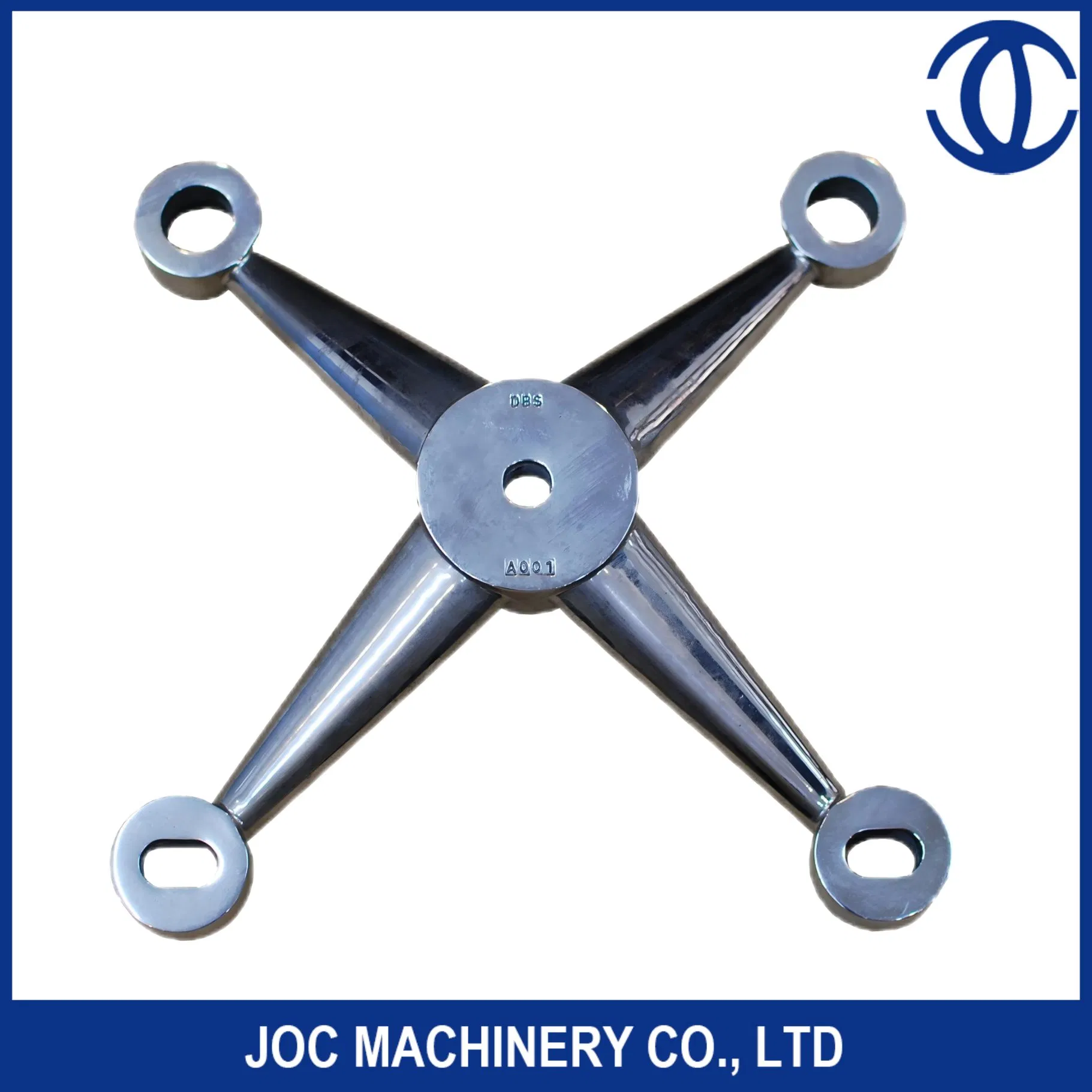 Single Arm Glass Spider Fittings Point-Fixed Curtain Wall Hardware Fitting