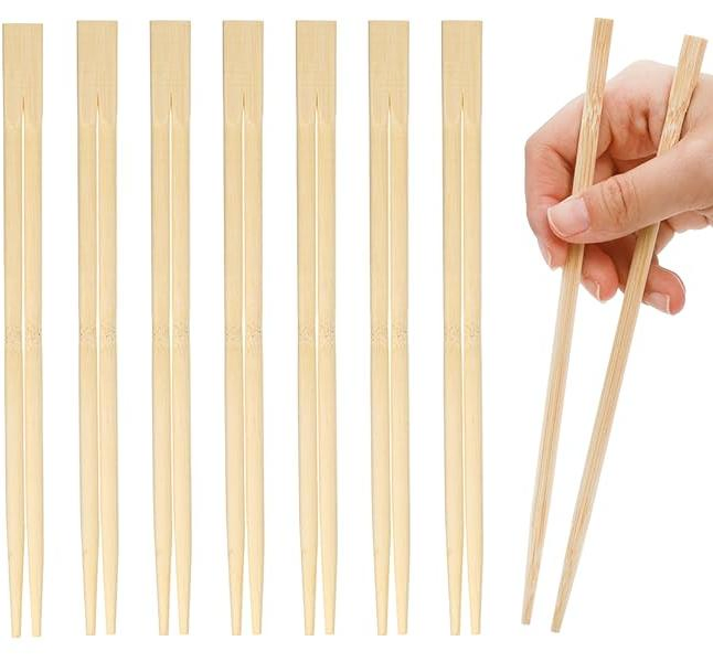 Custom Logo Reusable Cooking Bamboo Chopsticks Individually Wrapped for Sushi
