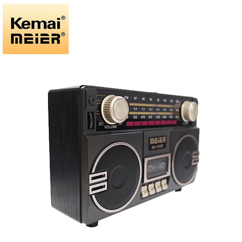 Classical Retro Radio Receiver Portable Mini Wood FM SD MP3 Radio Stereo Bluetooth Speaker Aux USB Rechargeable Radio