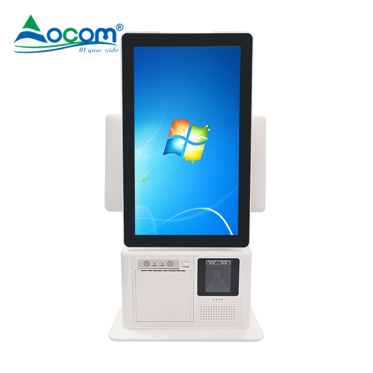 POS-1508 Ocom 15.8inch IPS Screen Self-Service Kiosk Point of Sale POS Machine with Vice Screen