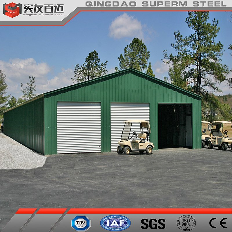 Prefabricated Steel Structure Garage with Waterproof Insulated Sandwich Panel
