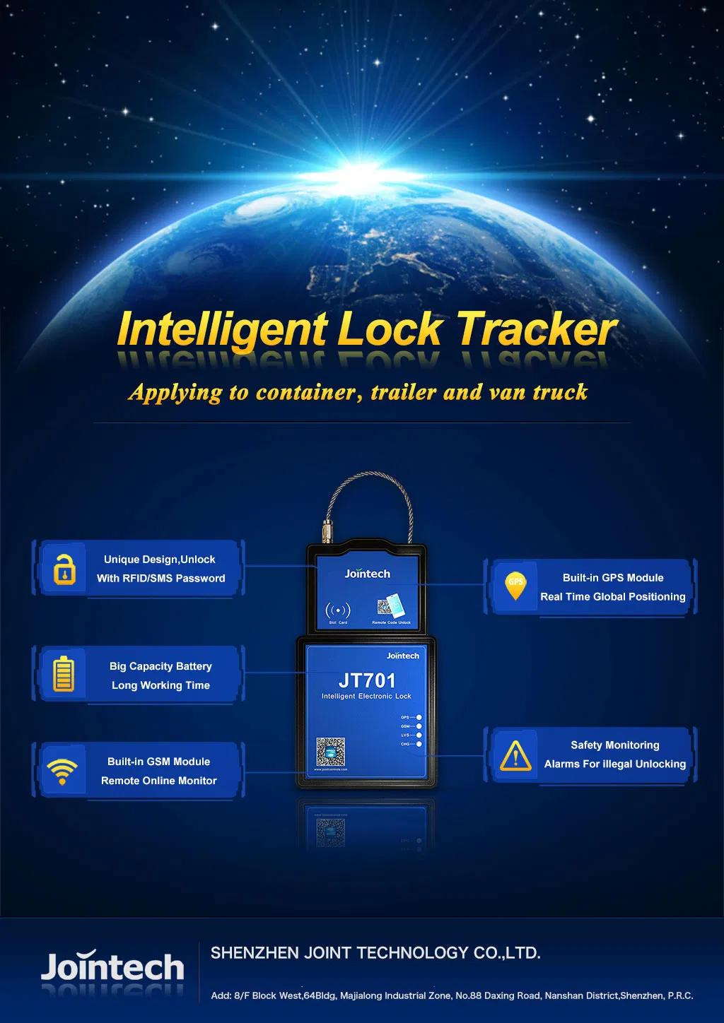 Container Seal GPS for Container Door Locking and Real Time Tracking