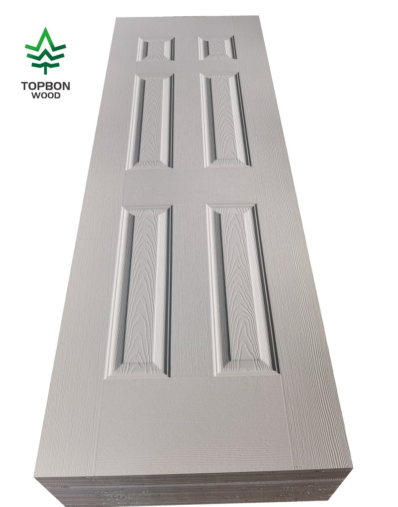 White Primer Moulded HDF Door Skin with Good Quality