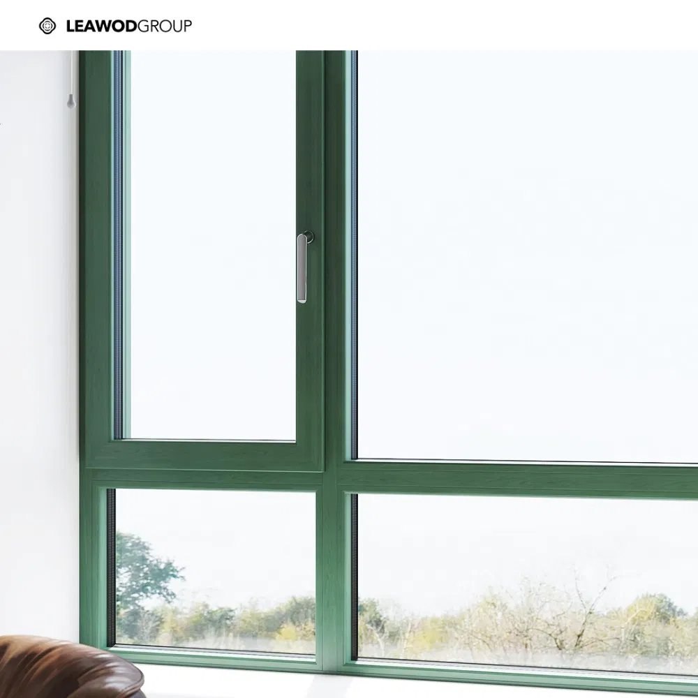 High-End Customized Aluminum and Wood Composite Timber Window for Natural Style