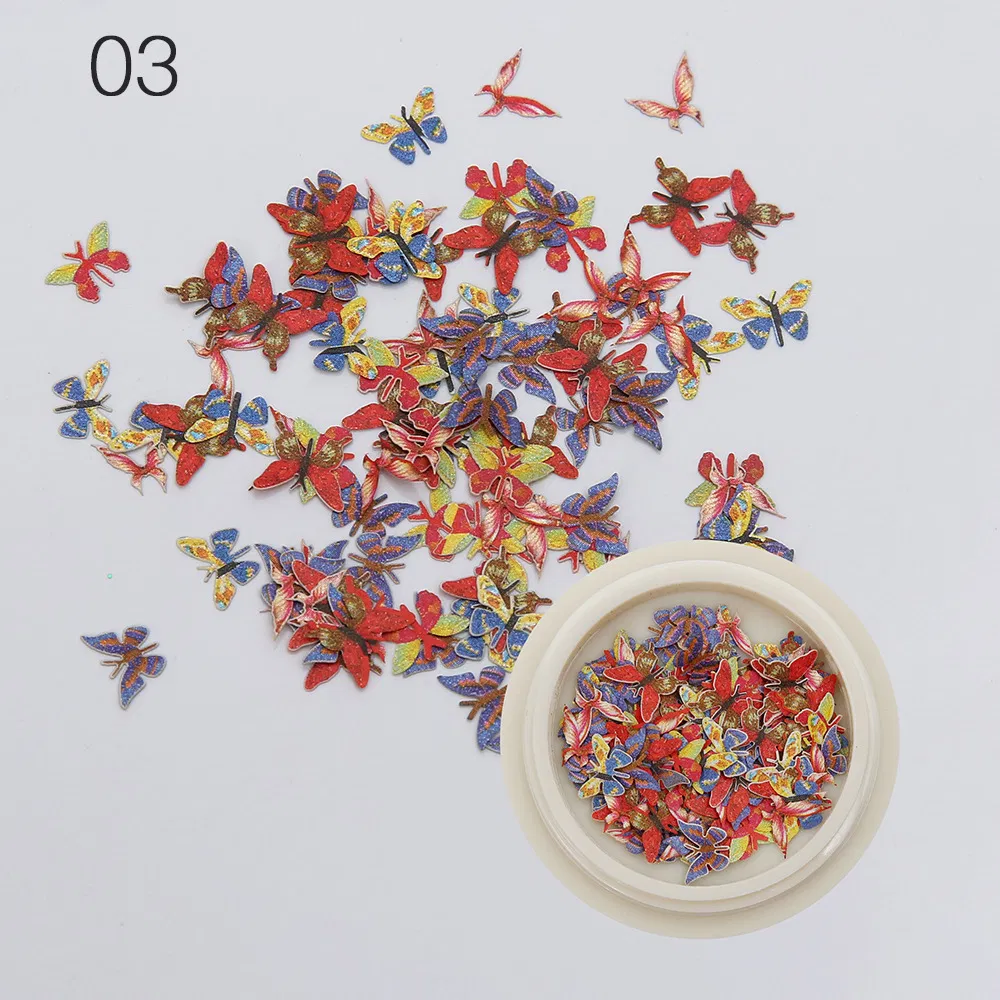 Mixed Wood Pulp Piece Animal Plant Color Flower Daisy Nail Art Decoration