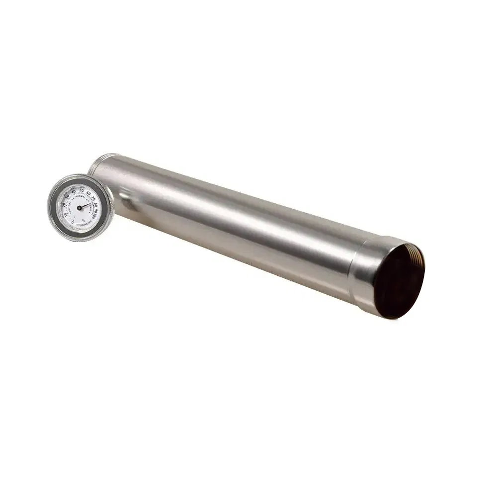 Silver Stainless Steel Cigar Humidor Case Cigar Tube