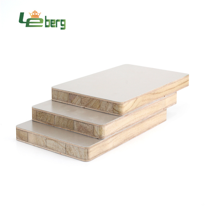 Chinese Factory Laminated Melamine Boards 12mm 15mm 18mm Block Board for Cabinet