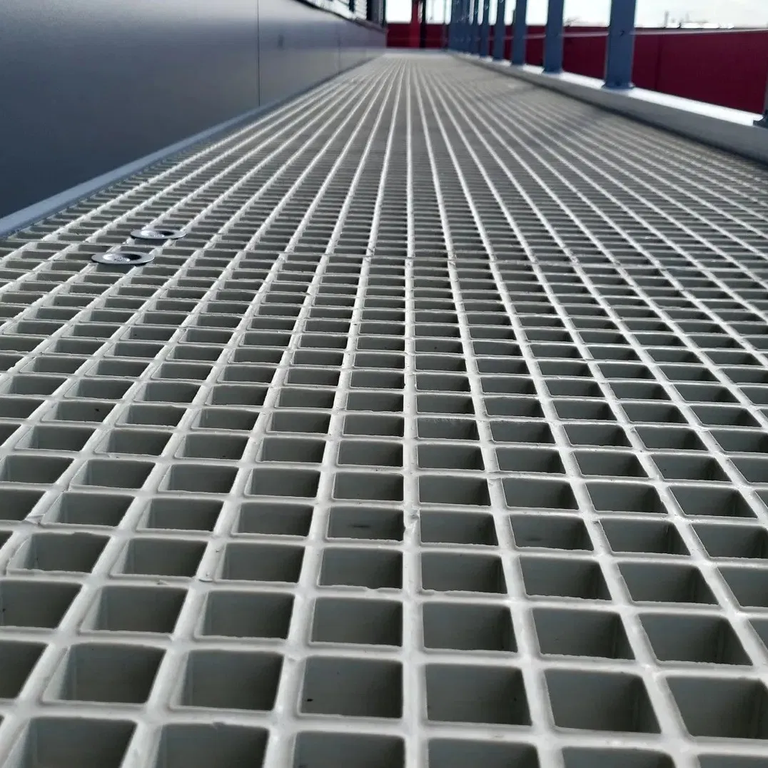 10% Discount! 38*38mm Grid, 1.5'' Thick, Light Gray, Cheap FRP Molded Fiberglass Reinforced Plastic Grating