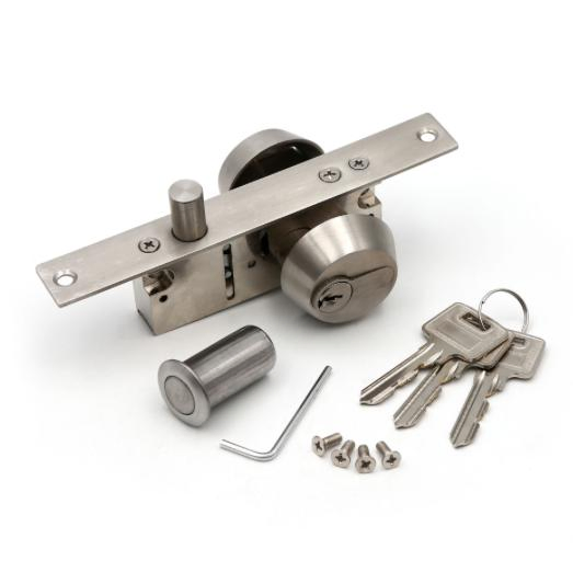 Double Cylinder Stainless Steel Floor Metal Glass Door Lock